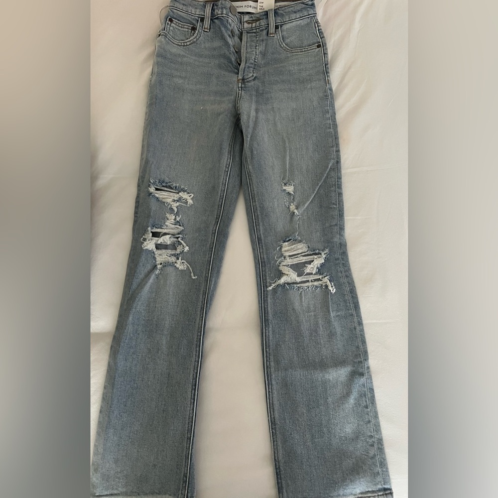 Denim forum high rise straight jeans